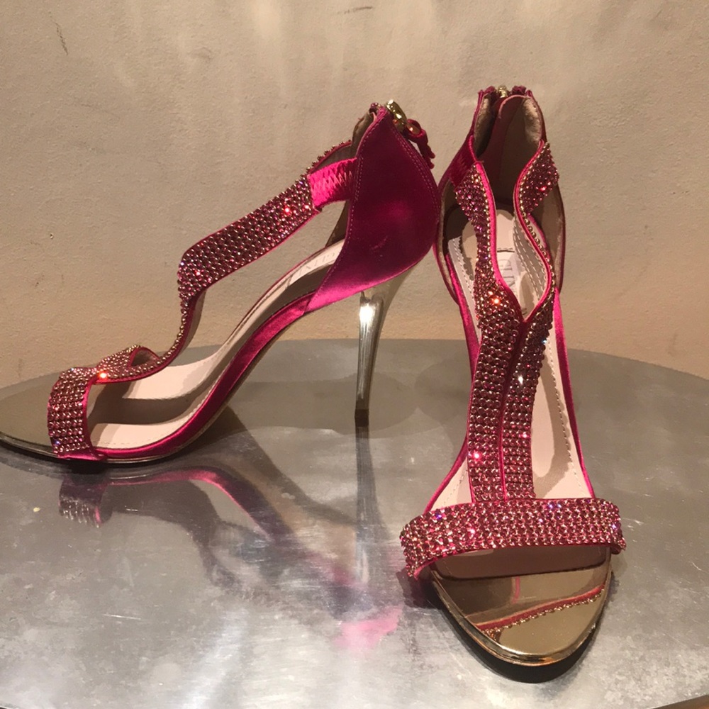 Stunning Hot Pink Crystal Heels